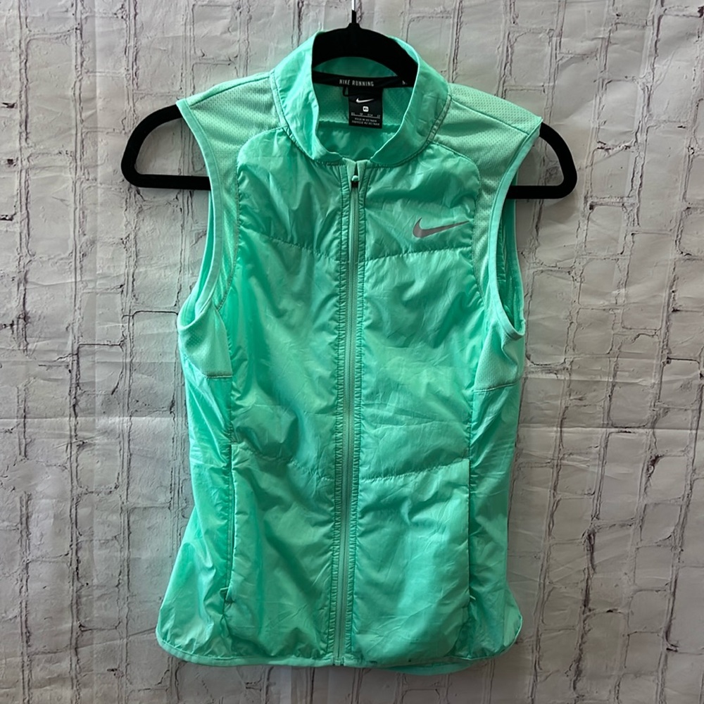 Nike Running Puffer Vest Size XS Vibrant Mint Green